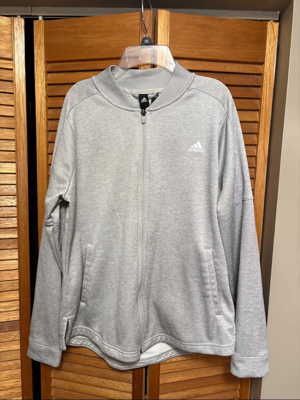adidas Gray Full-Zip Performance Jacket